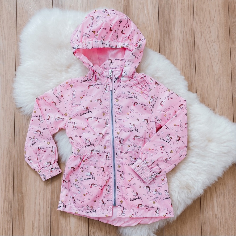 Pink Platinum girls windbreaker jacket - size 4